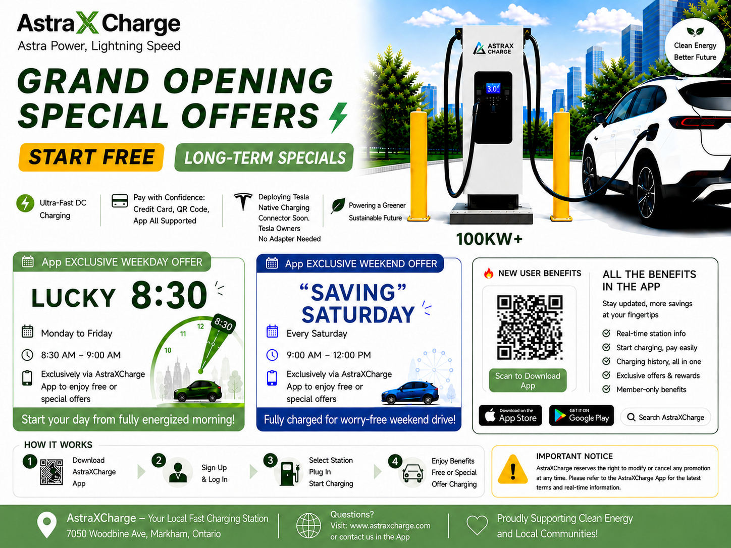 AstraXCharge Grand Opening Promotions